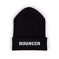 Bouncer Embroidered Cuffed Beanie — Black Knit Hat for Security Staff & Nightlife
