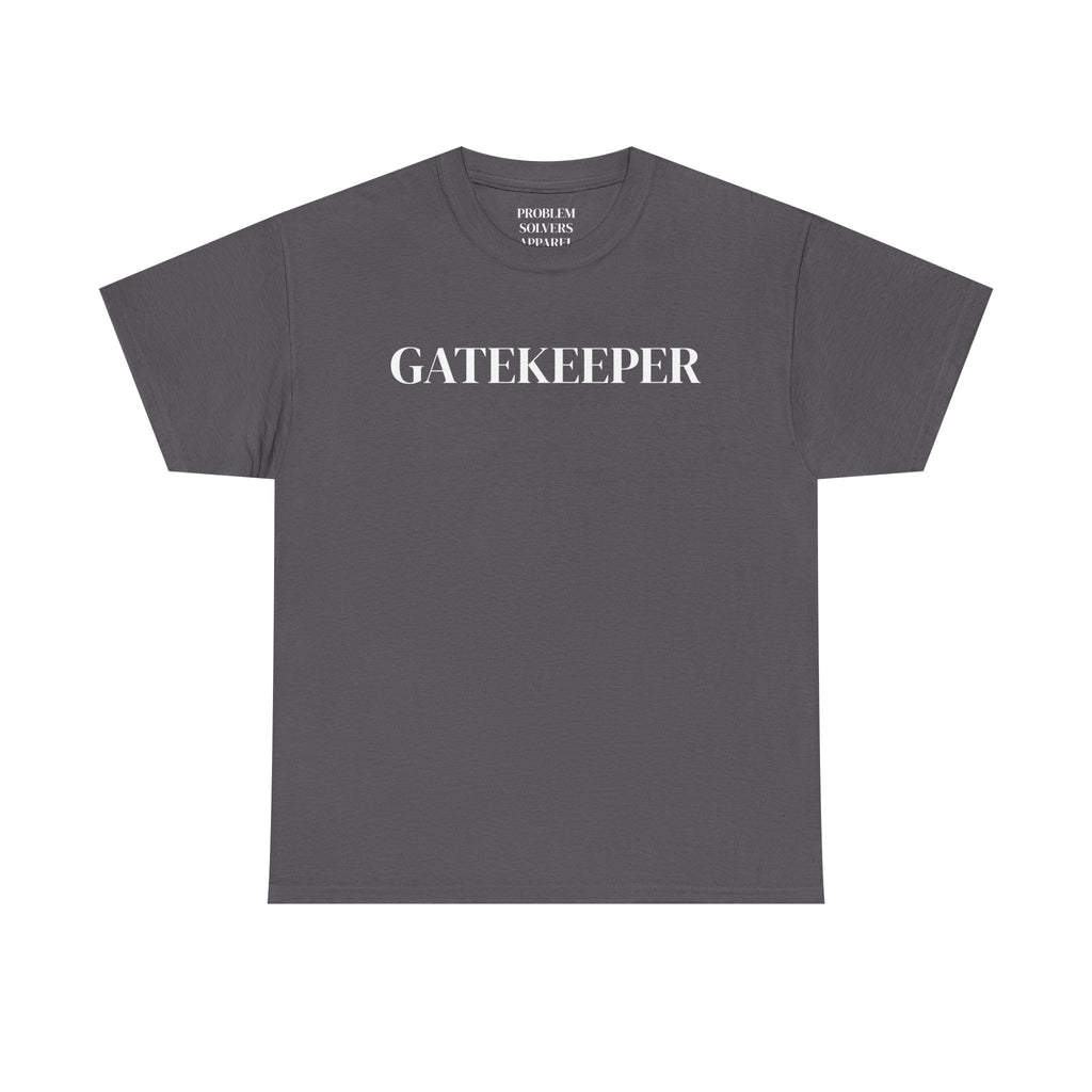 Gatekeeper T‑Shirt — 'Gatekeeper' Front & 'Problem Solvers Apparel' Back Minimal Graphic Tee