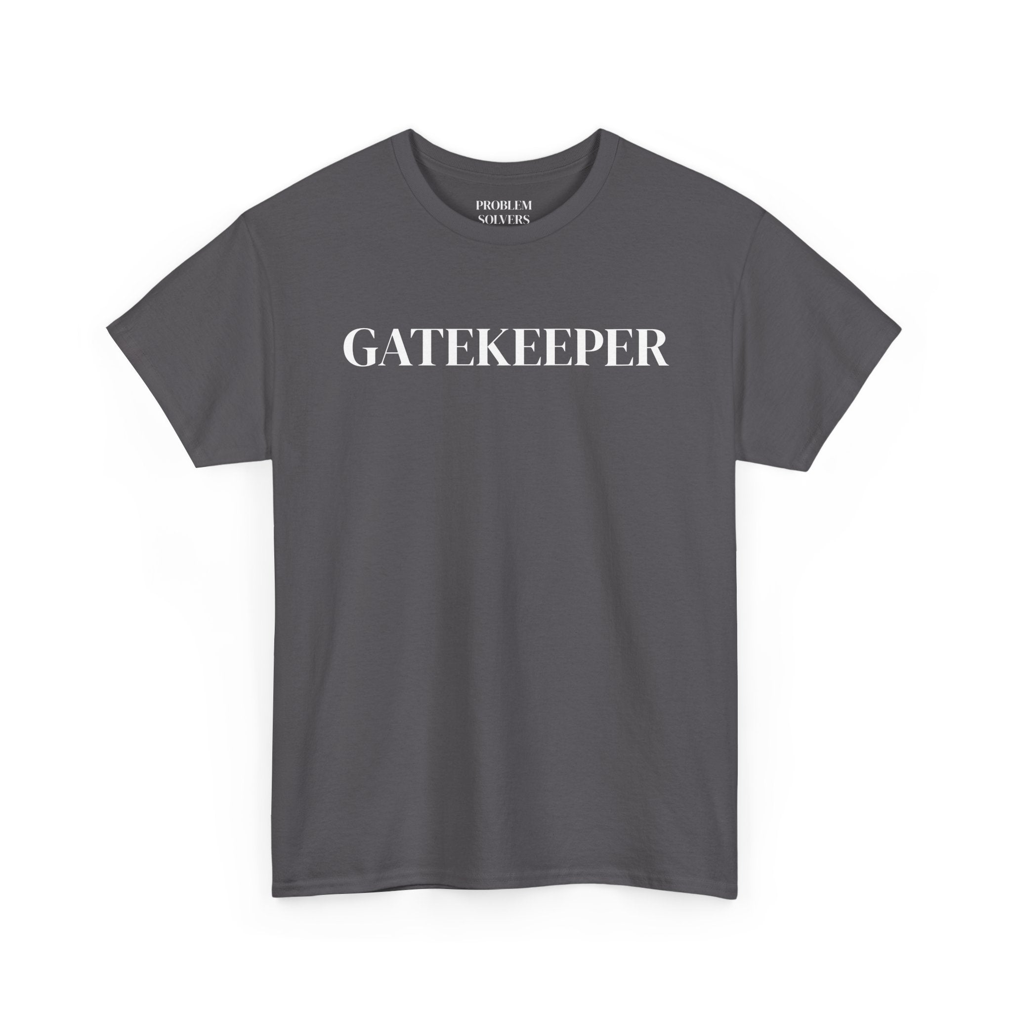 Gatekeeper T‑Shirt — 'Gatekeeper' Front & 'Problem Solvers Apparel' Back Minimal Graphic Tee